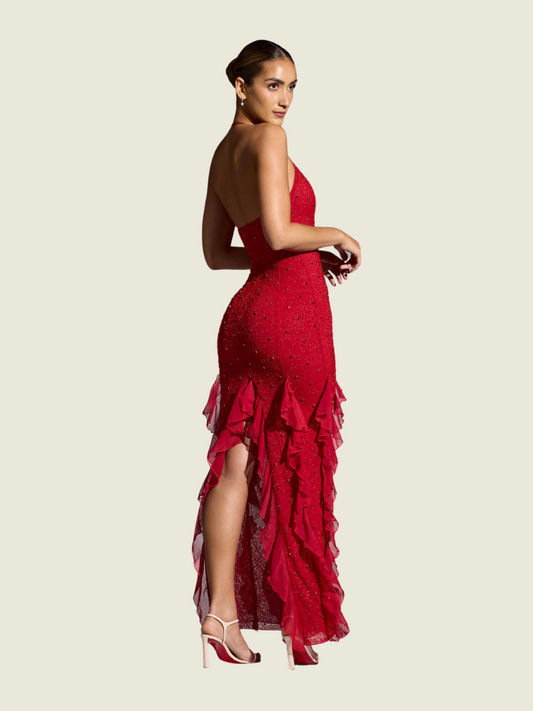 Oh Polly Red Anley Dress
