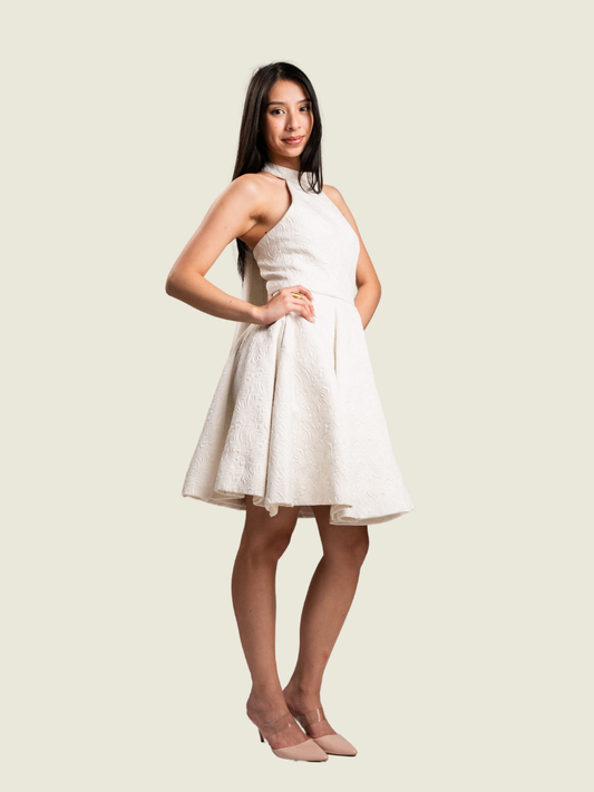 Vania Romoff Custom White Halter Midi
