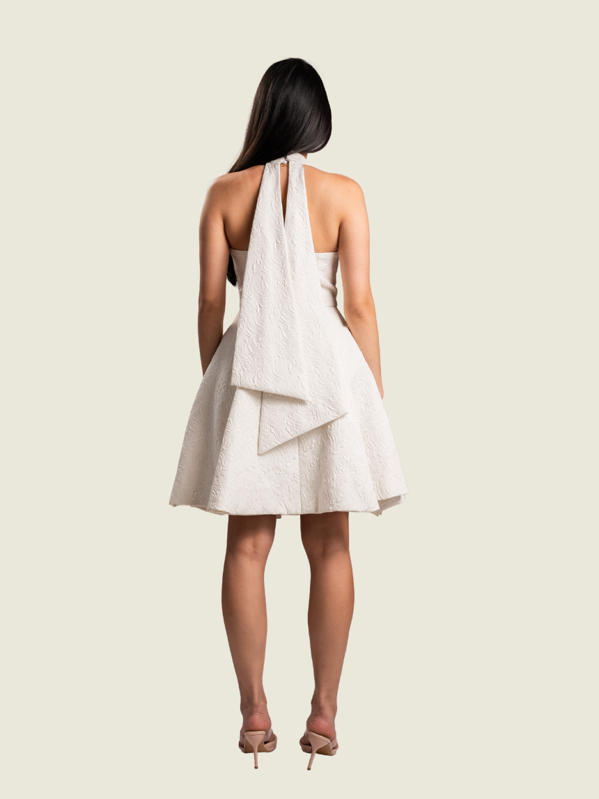 Vania Romoff Custom White Halter Midi