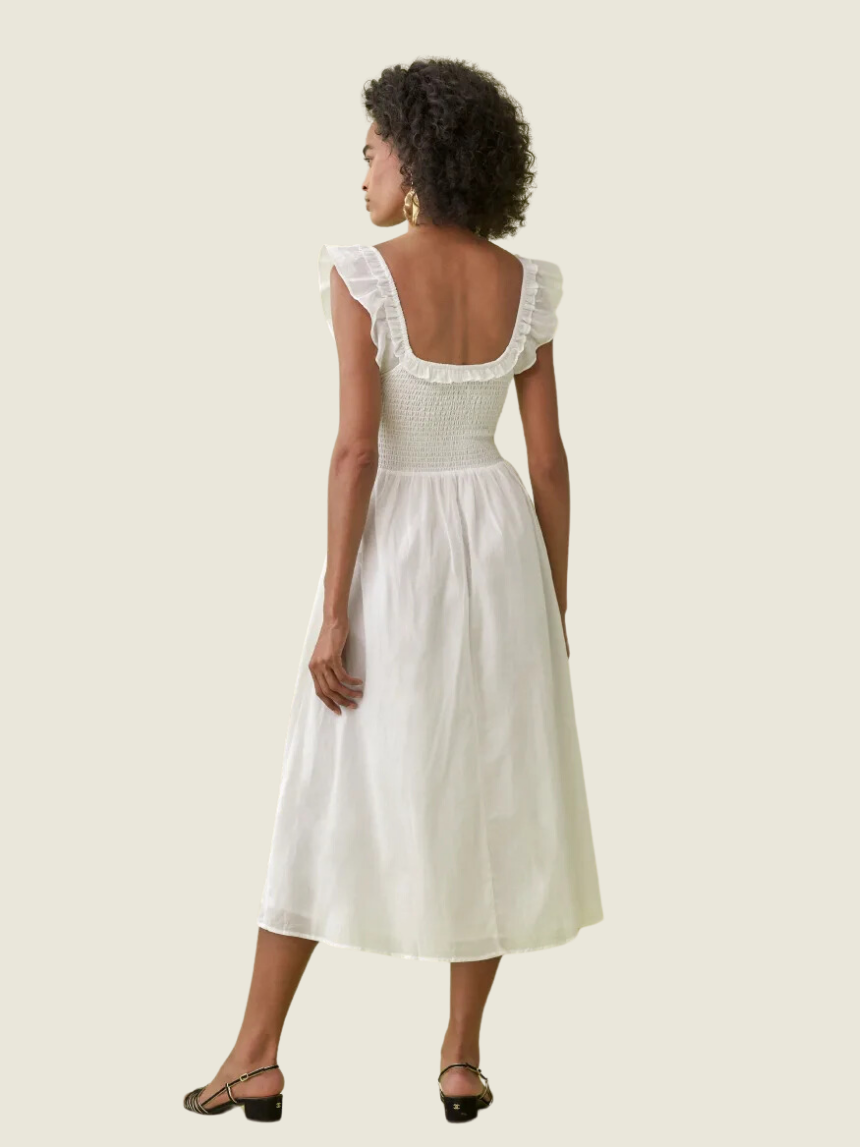 Reformation Noreen White Dress