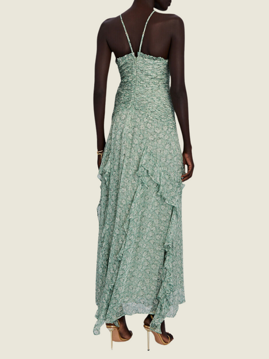 Shona Joy Green Hala Ruched Dress