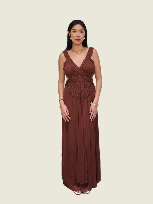 BCBG Pleated Gown