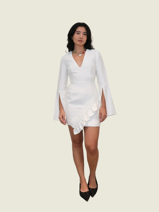 C/MEO Collective White Longsleeve Dress