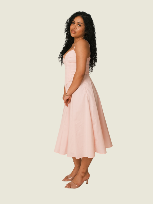 BABYBOO Mariella Midi Dress in Pink