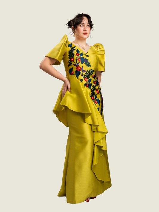 Custom Yellow Filipiniana