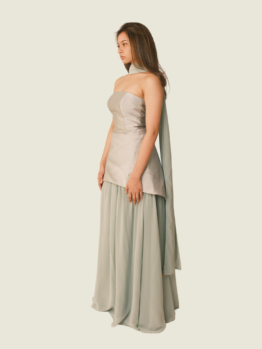 Desino Dulce Olive Green Maxi Dress