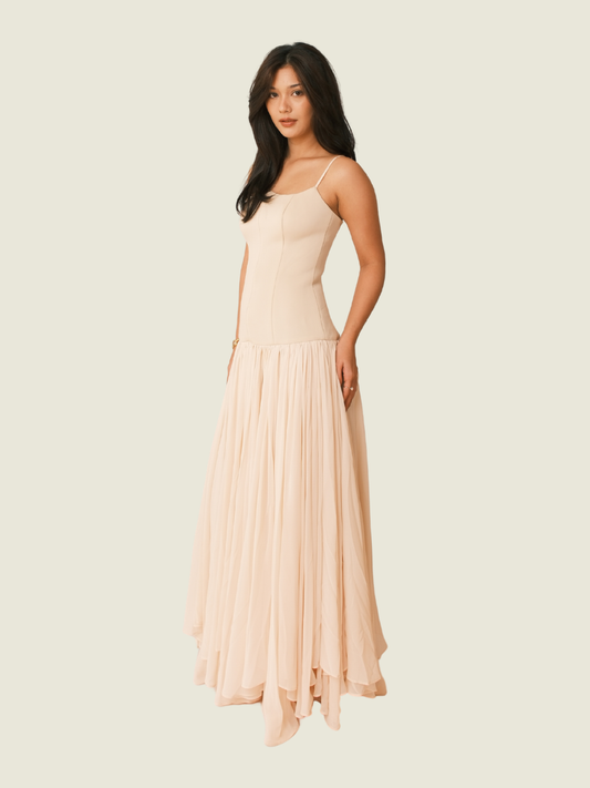DoubleWoot Beige Midi Dress