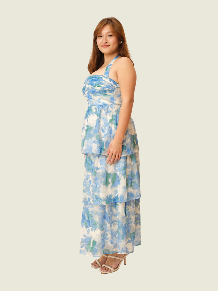 Here Comes the Sun Layered Floral Maxi Dress