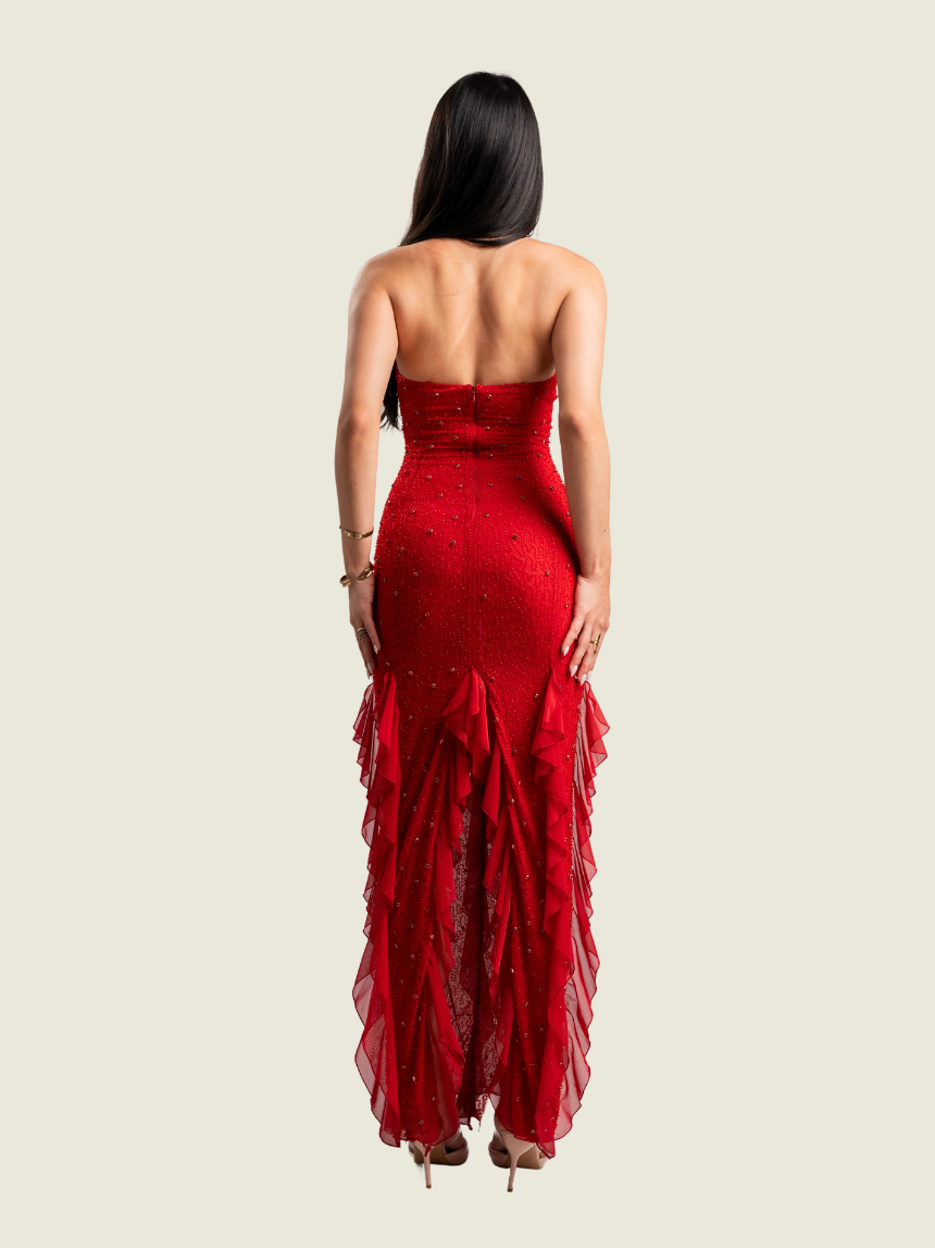 Nevali Ruffle Maxi Dress