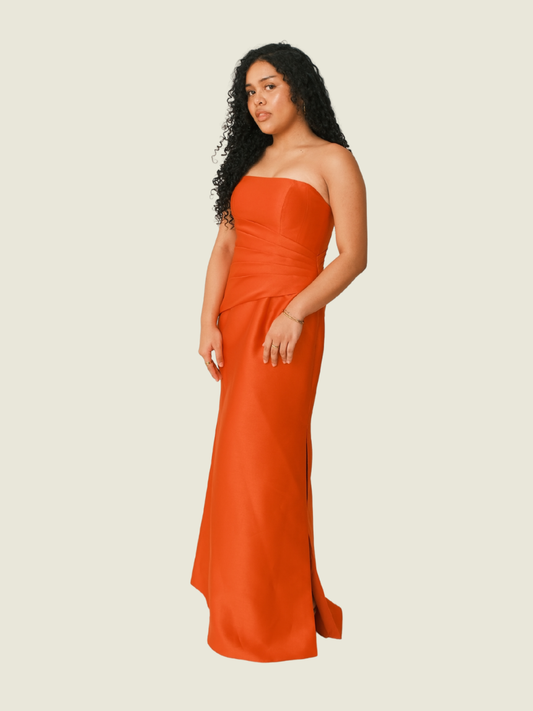 Orange Mel Orlina Bespoke - Strapless Gown