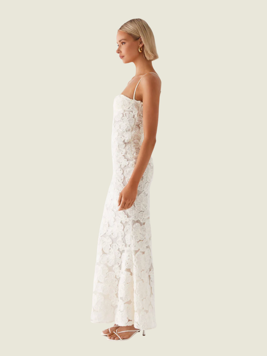 Peppermayo Exclusive That Girl Ivory Maxi Dress