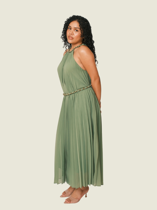 ZIMMERMAN Green Midi Dress