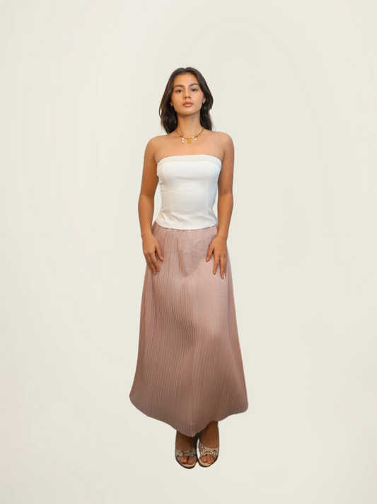 Vania Romoff Pink Pleated Skirt