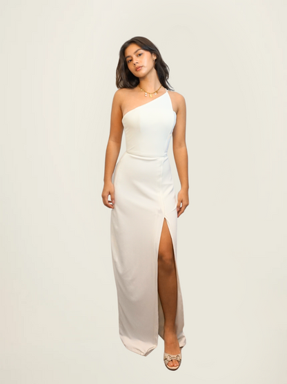 Bessie Basana One Shoulder Asymmetrical Gown