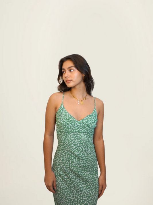 Rouje Green Floral Dress