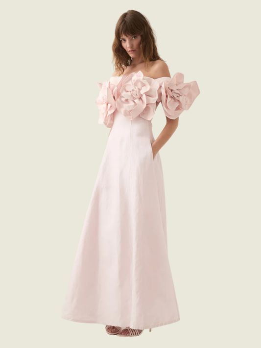 Aje Etta Midi Dress in Pink