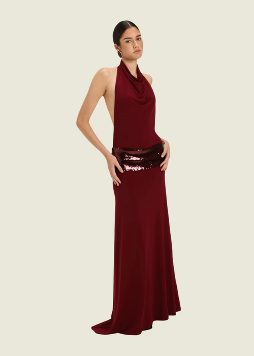 Ance Gria Adele Gown in Wine hover image