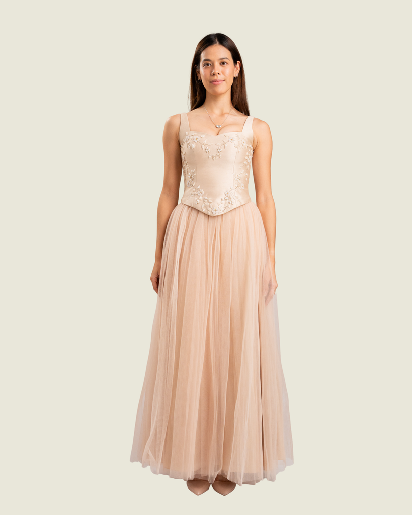 Anne Wong Custom Baby Pink Corset Ball Gown