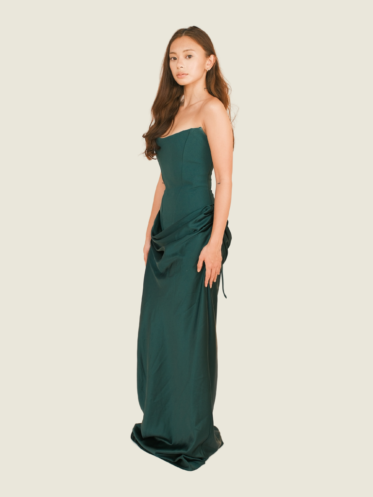 BABYBOO Maggie Maxi Dress in Emerald Green (S)
