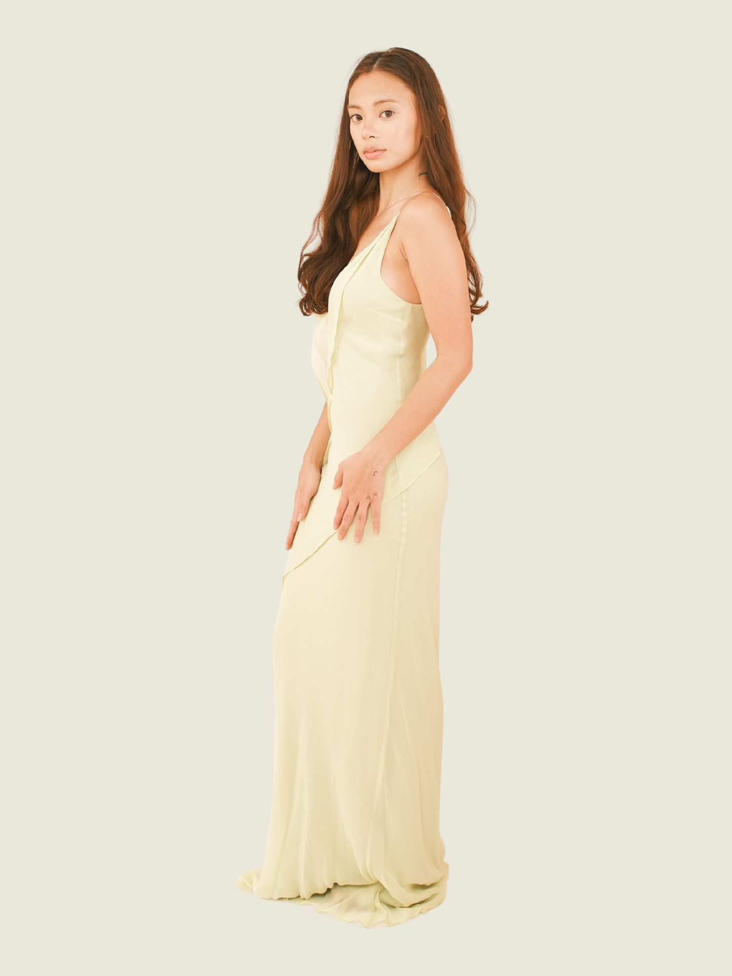 Bec + Bridge Asymmetrical Maxi Dress in Wasabi