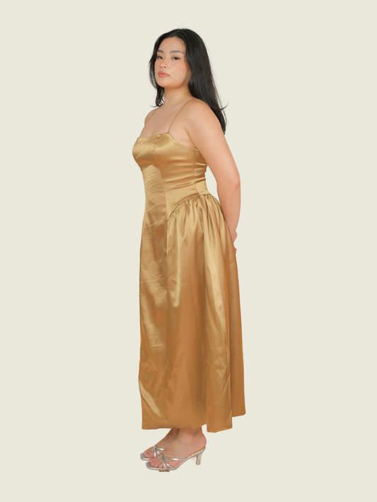 COCOSIN Dark Gold Dress