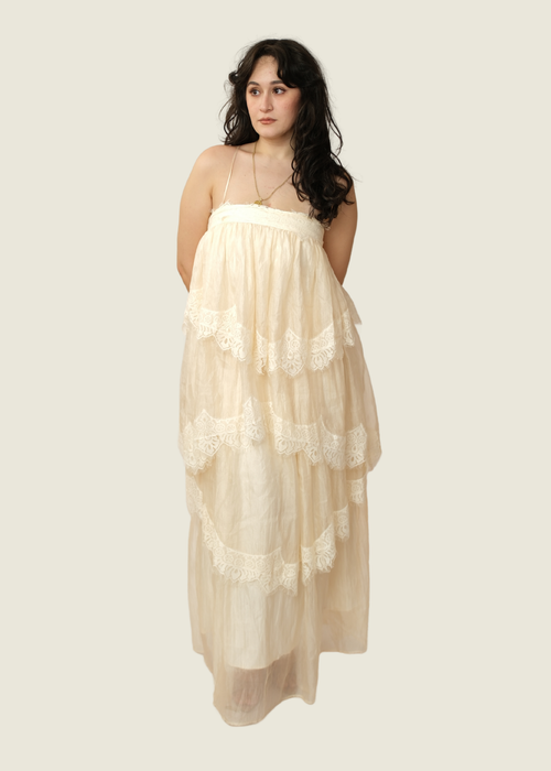 Custom Tiered Lace Dress hover image