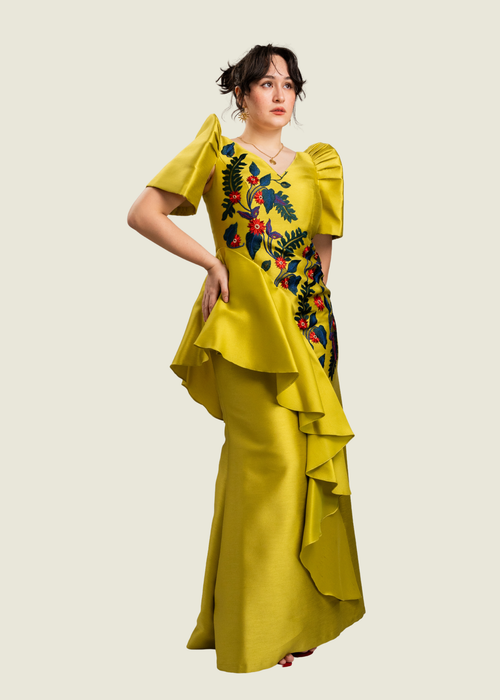 Custom Yellow Filipiniana hover image