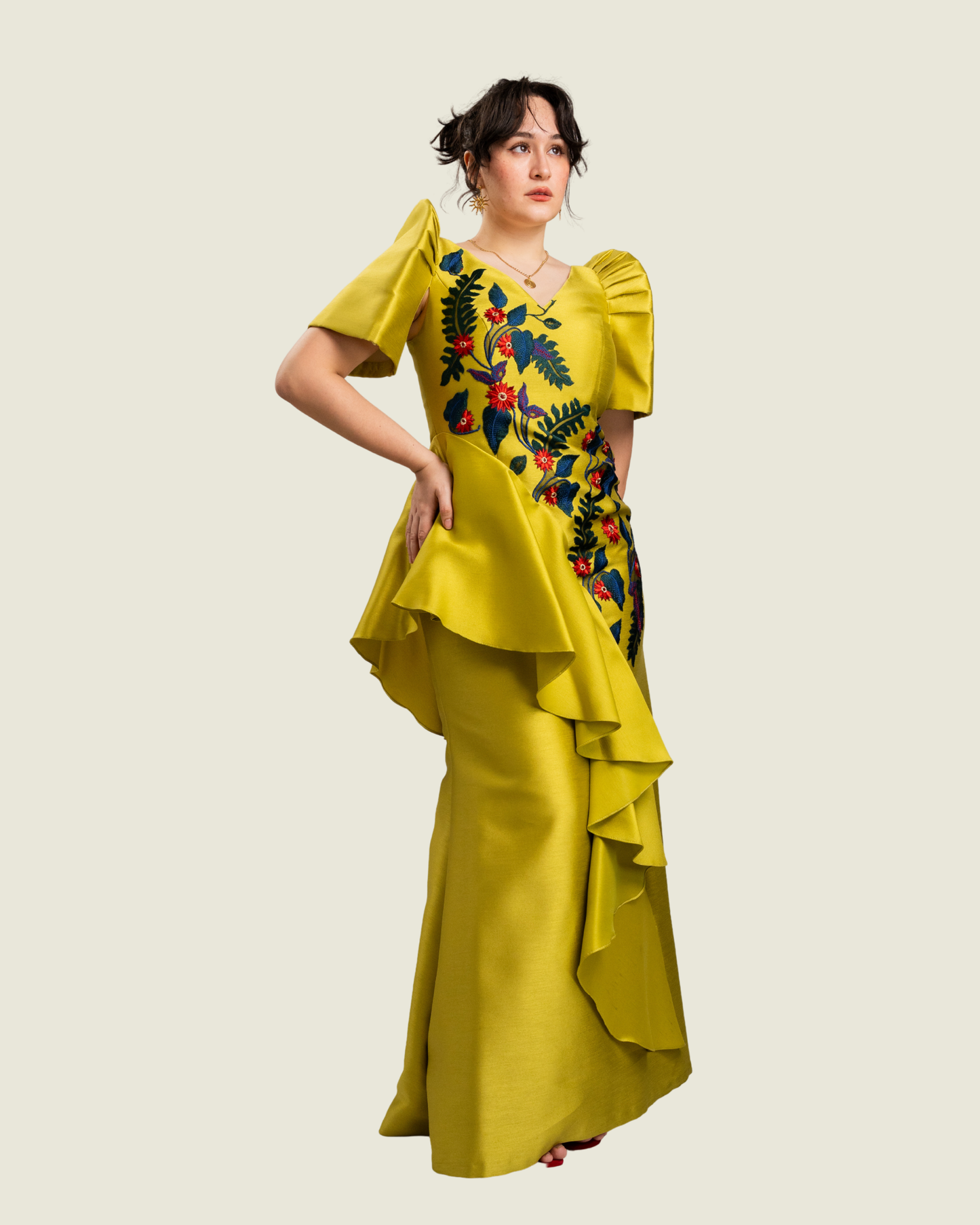 Custom Yellow Filipiniana