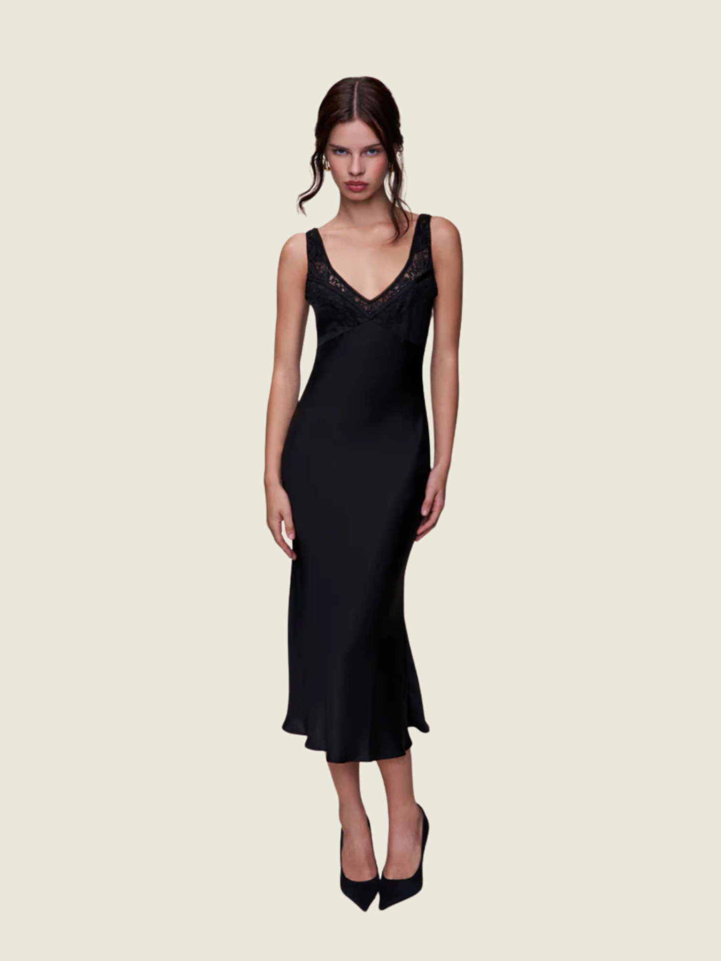 Danielle Guizio Scosi Black Slip Dress