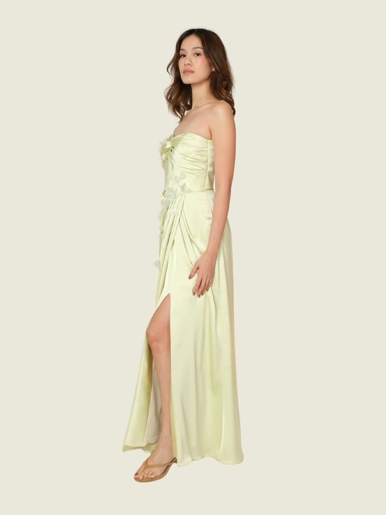 Debbie Co Green Floral Dress