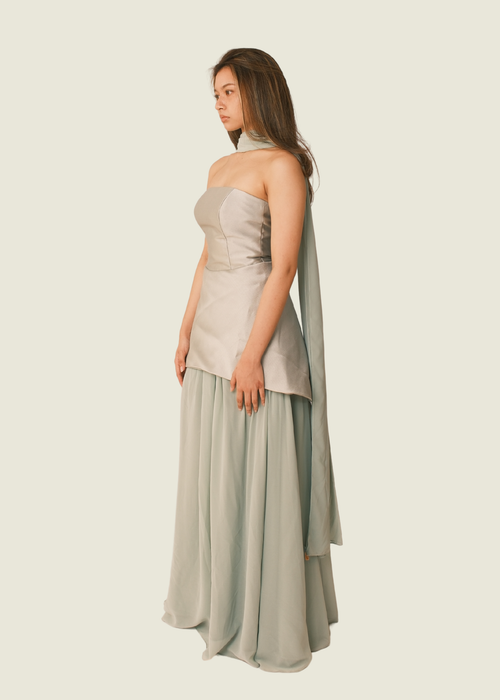 Desino Dulce Olive Green Maxi Dress hover image