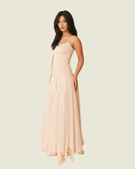 DoubleWoot Beige Midi Dress
