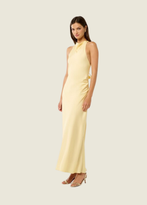 Ever New Yellow Audrey Satin Backless Maxi hover image