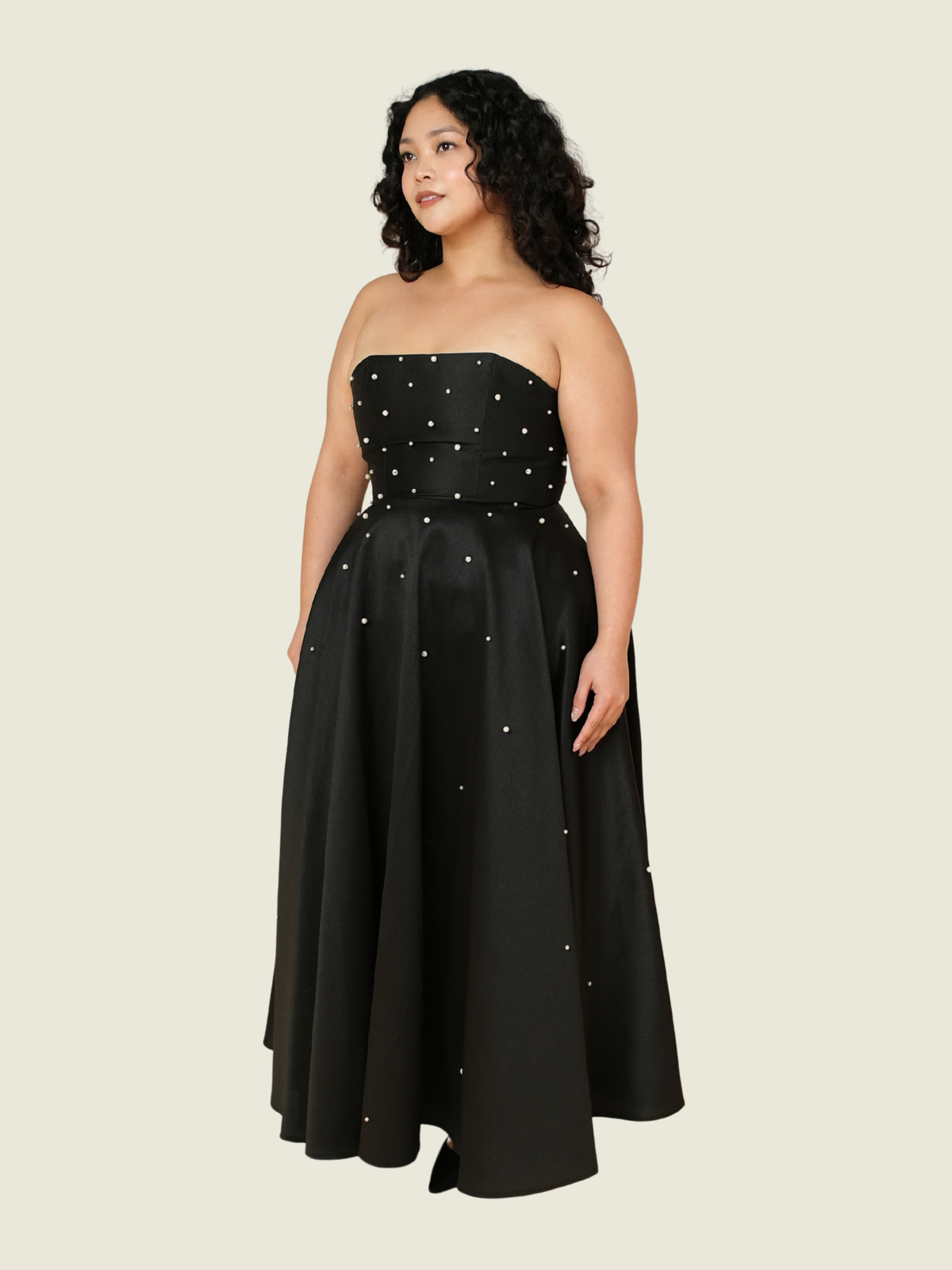 Julio Galerie 2-Way Filipiniana Dress in Black