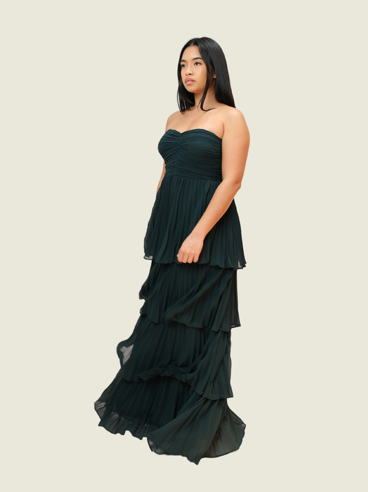 Lulus Pleated Tiered Tube dress