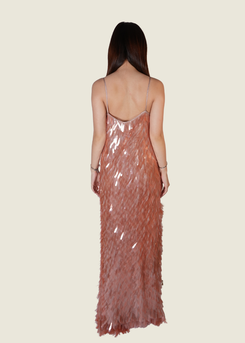 Mango Capsule Collection Pink Sequin Maxi hover image