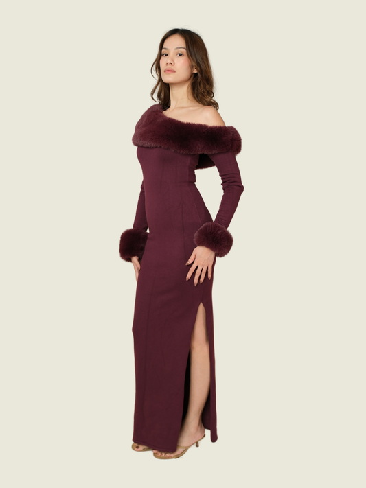 Meshki Karleigh Faux Fur Dress