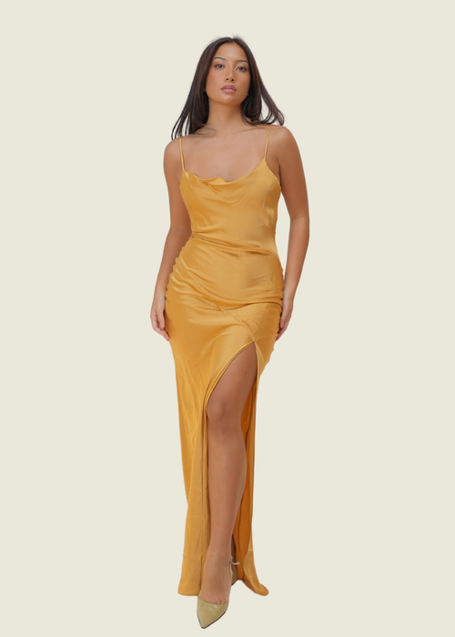 Nicholas Simone Sleeveless Silk Dress in Copper hover image