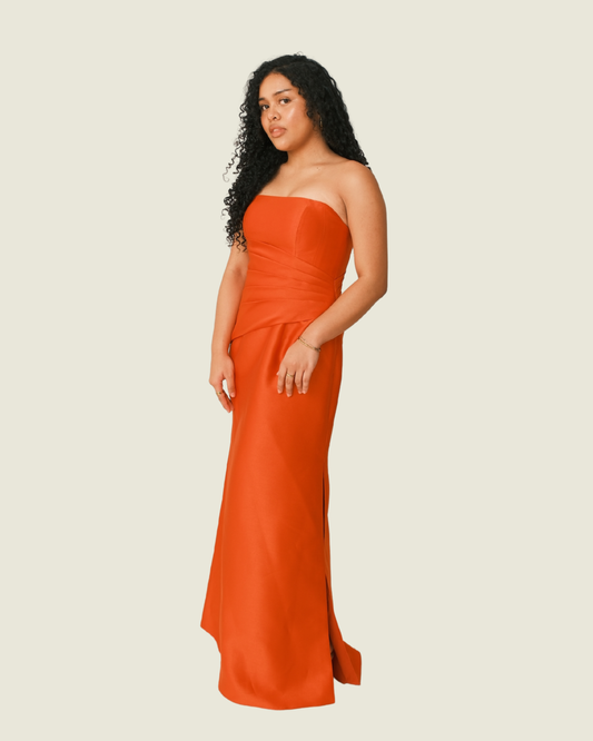Orange Mel Orlina Bespoke - Strapless Gown