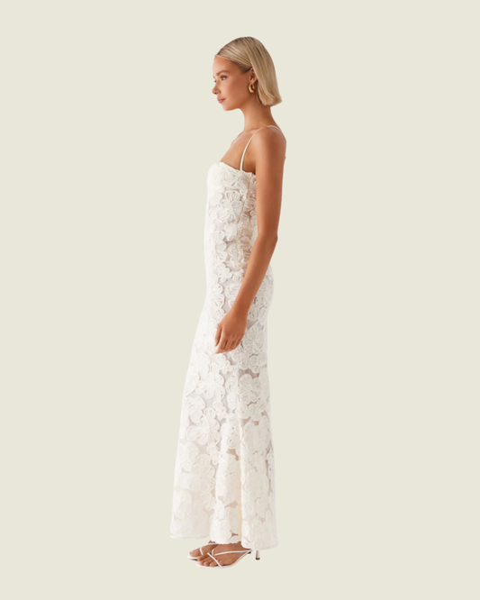 Peppermayo Exclusive That Girl Ivory Maxi Dress