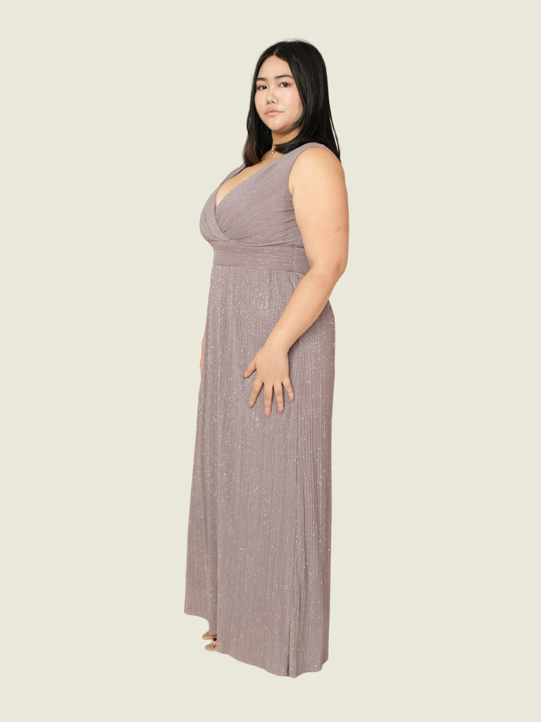 R&M Richards Mauve Gown with Poncho