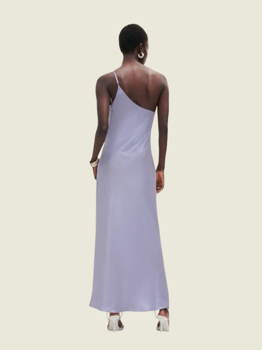 Reformation Purple Asymmetrical One-Shoulder Sheath Dress