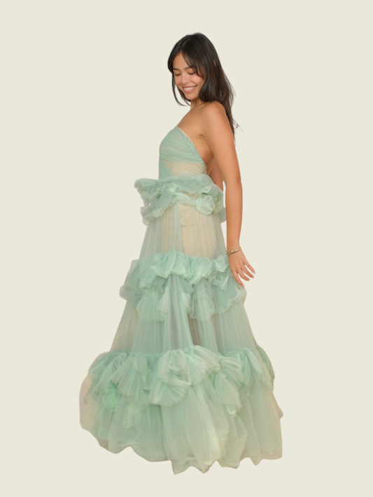 Ronald Enrico Teal Gown