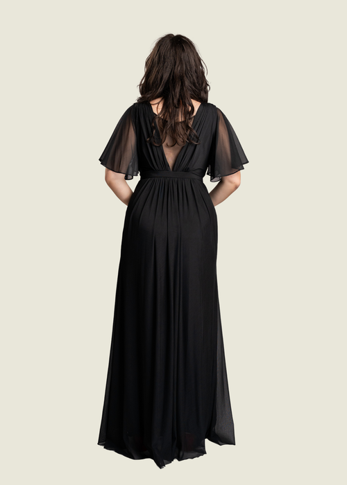Tantease Black Mesh Maxi Dress hover image