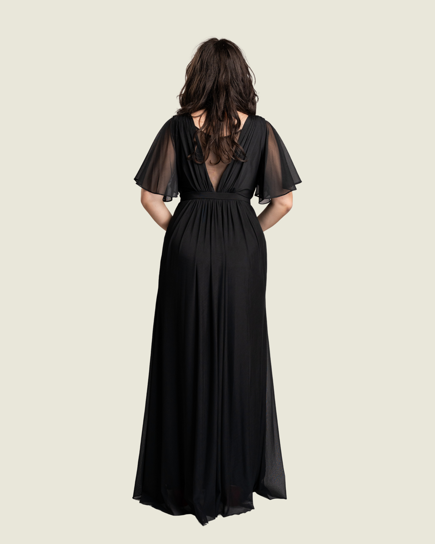 Tantease Black Mesh Maxi Dress