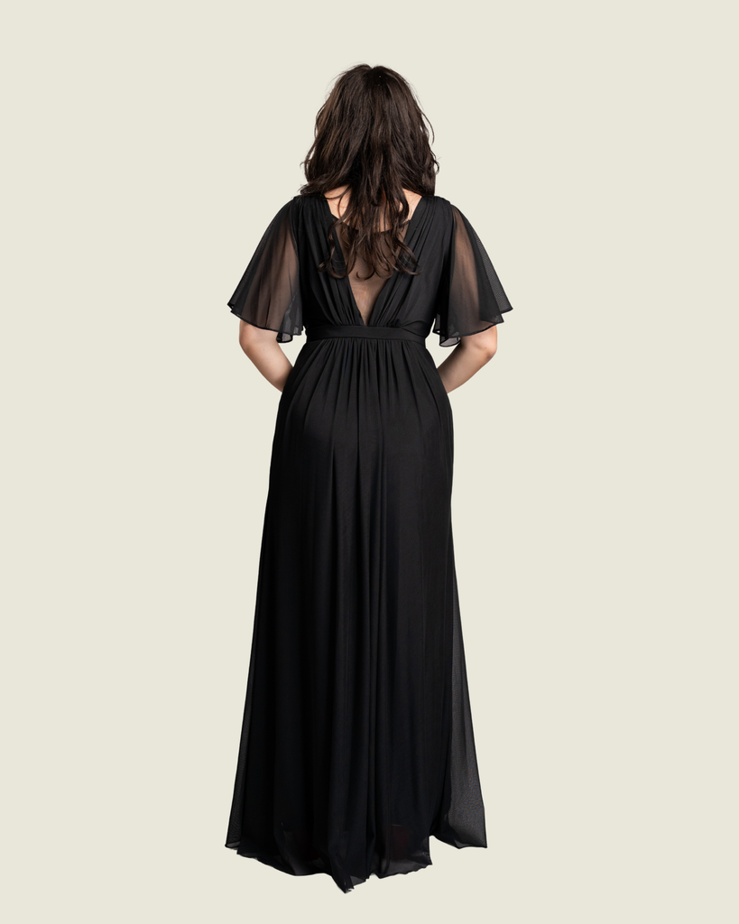 Tantease Black Mesh Maxi Dress