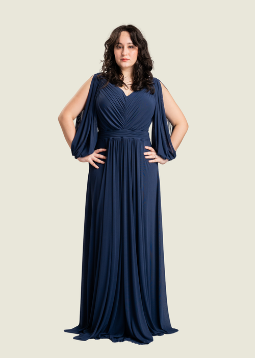 Tantease Blue Long Sleeve Maxi Dress hover image