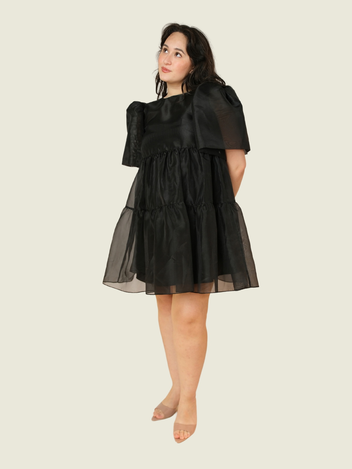Vania Romoff Black Camisa Babydoll Dress