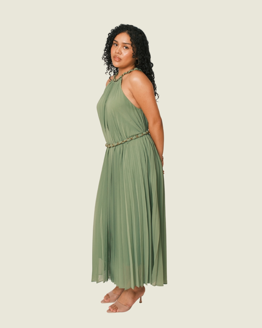 ZIMMERMAN Green Midi Dress
