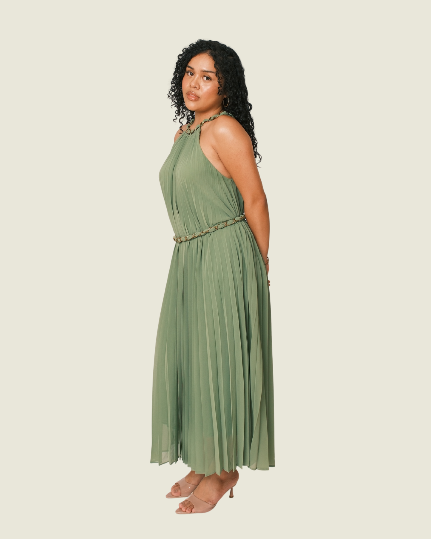 ZIMMERMAN Green Midi Dress